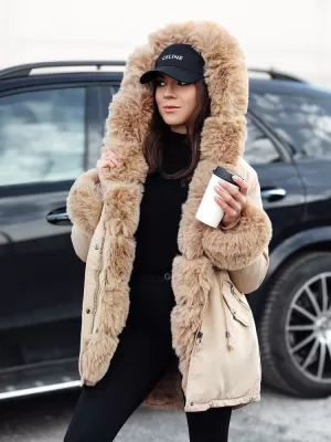 Палто DSTREET CHARMFUR TY4770 БЕЖОВО