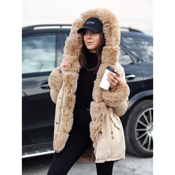  Палто DSTREET CHARMFUR TY4770 БЕЖОВО 