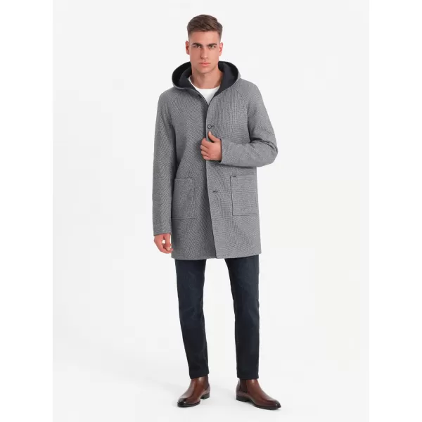  Мъжко палто OMBRE OM-COWC-0122 ТЪМНО СИНЬО 