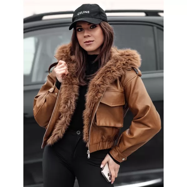  Дамско яке DSTREET SOFTREBEL TY4761 КАРАМЕЛ 