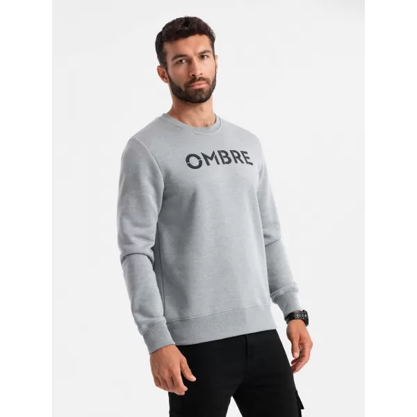  Мъжки суичър OMBRE OM-SSPS-0181 СИВ МЕЛАНЖ 