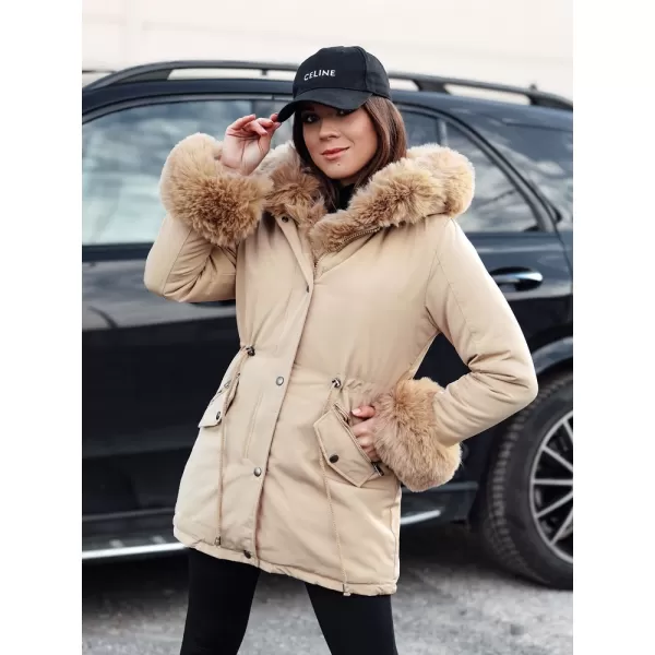  Палто DSTREET CHARMFUR TY4770 БЕЖОВО 