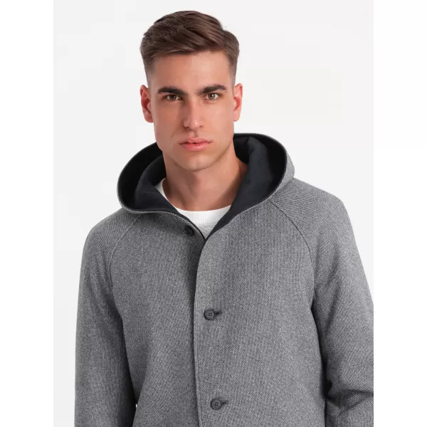  Мъжко палто OMBRE OM-COWC-0122 ТЪМНО СИНЬО 