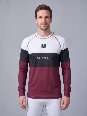 Премиум мъжка термо тениска с дълъг ръкав ALTISPORT VOJ/ALM051TER01 БОРДО