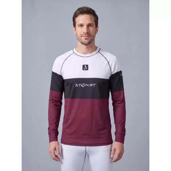  Премиум мъжка термо тениска с дълъг ръкав ALTISPORT VOJ/ALM051TER01 БОРДО 