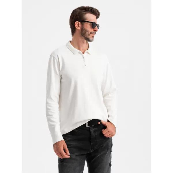  Мъжка тениска OMBRE OM-POLS-0130 БЯЛО 