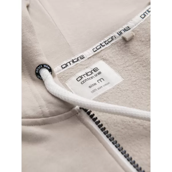  Мъжки суичър OMBRE OM-SSBZ-0178 ЛЕК БЕЖОВО 