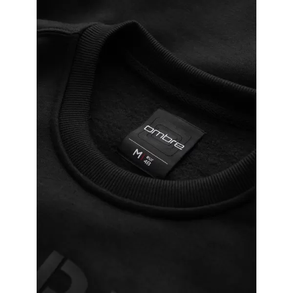  Мъжки суичър OMBRE OM-SSPS-0181 ЧЕРНО 