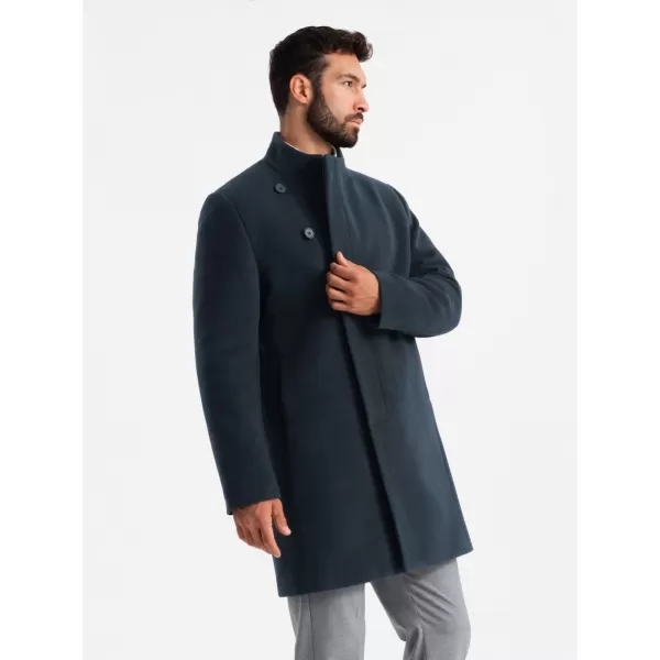  Мъжко палто OMBRE OM-COWC-0120 ТЪМНО СИНЬО 