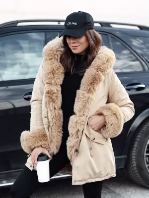 Палто DSTREET CHARMFUR TY4770 БЕЖОВО
