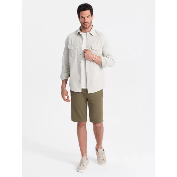  Къси панталони OMBRE OM-SRBS-0149 МАСЛИНА 