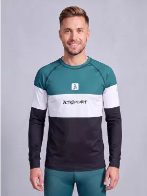 Премиум мъжка термо тениска с дълъг ръкав ALTISPORT VOJ/ALM051TER01 КЕРОСИН/ЧЕРЕН