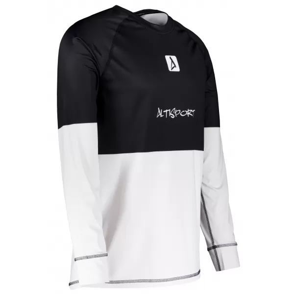  Премиум мъжка термо тениска с дълъг ръкав ALTISPORT VOJ/ALM051TER01 ЧЕРНО И БЯЛО 