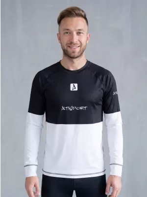 Премиум мъжка термо тениска с дълъг ръкав ALTISPORT VOJ/ALM051TER01 ЧЕРНО И БЯЛО
