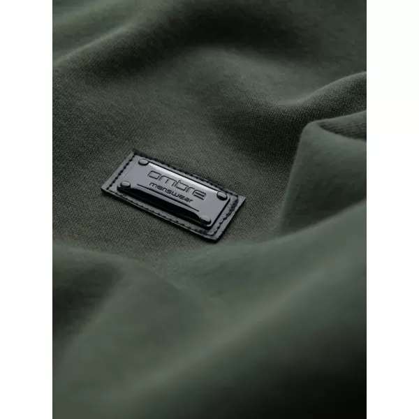  Мъжки суичър OMBRE OM-SSNZ-0136 ТЪМНО ЗЕЛЕНО 