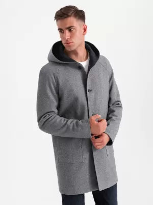 Мъжко палто OMBRE OM-COWC-0122 ТЪМНО СИНЬО