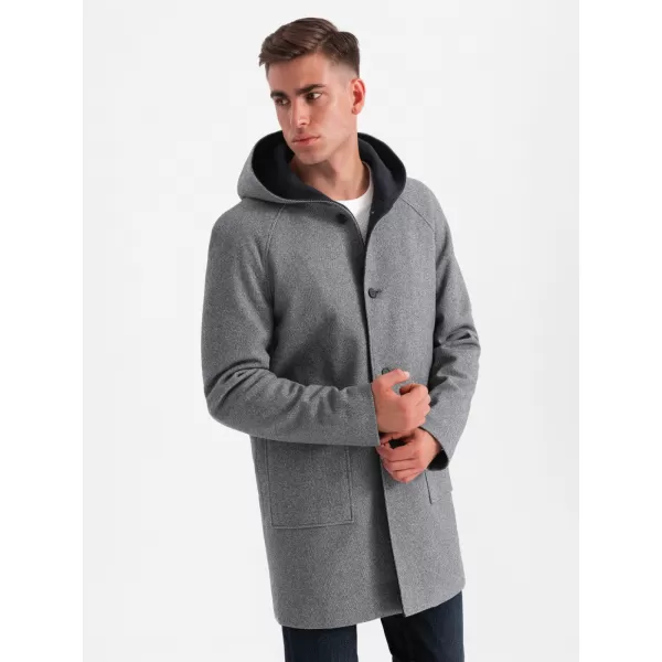  Мъжко палто OMBRE OM-COWC-0122 ТЪМНО СИНЬО 