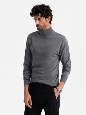 Мъжки пуловер OMBRE OM-SWTN-0101 СИВ МЕЛАНЖ