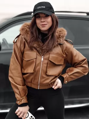 Дамско яке DSTREET SOFTREBEL TY4761 КАРАМЕЛ