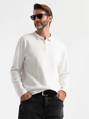 Мъжка тениска OMBRE OM-POLS-0130 БЯЛО