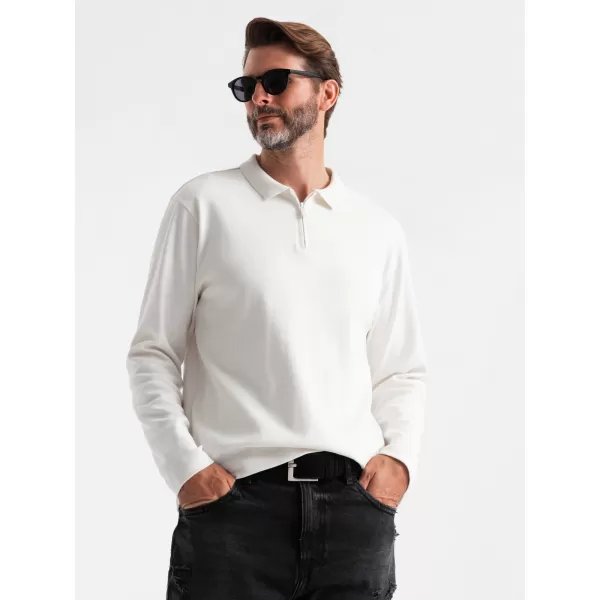  Мъжка тениска OMBRE OM-POLS-0130 БЯЛО 
