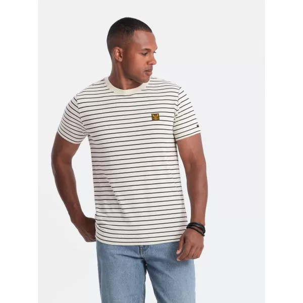  Риза OMBRE OM-TSCT-0183 КРЕМ И ЧЕРНО 