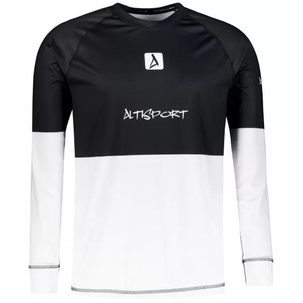  Премиум мъжка термо тениска с дълъг ръкав ALTISPORT VOJ/ALM051TER01 ЧЕРНО И БЯЛО 