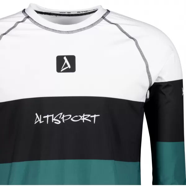  Премиум мъжка термо тениска с дълъг ръкав ALTISPORT VOJ/ALM051TER01 БЯЛО ЗЕЛЕНО 
