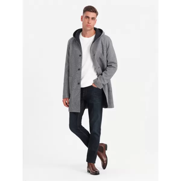  Мъжко палто OMBRE OM-COWC-0122 ТЪМНО СИНЬО 