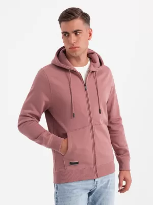 Мъжки суичър OMBRE OM-SSBZ-0160 ТЪМНО РОЗОВО