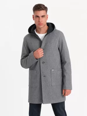 Мъжко палто OMBRE OM-COWC-0122 ТЪМНО СИНЬО