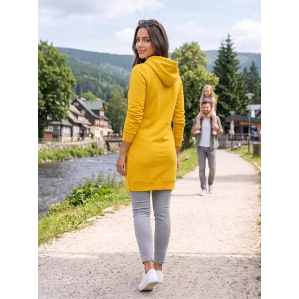  Дамски удължен суичър ALTISPORT NoPrint NP/ALW914 КЕХЛИБАР 