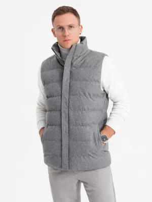 Жилетка OMBRE OM-JAVJ-0200 СИВ МЕЛАНЖ
