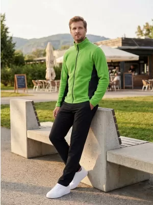 Мъжки суичър за руно ALTISPORT NoPrint NP/ALM725 APPLE GREEN