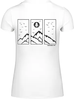 Дамска памучна тениска NORDBLANC WINDOWS NBFLT8145 БЯЛО