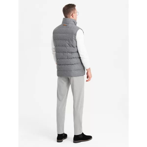  Жилетка OMBRE OM-JAVJ-0200 СИВ МЕЛАНЖ 