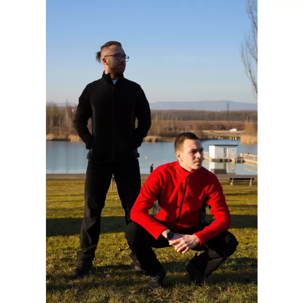  Мъжки суичър за руно ALTISPORT NoPrint NP/ALM725 ЧЕРВЕНО 