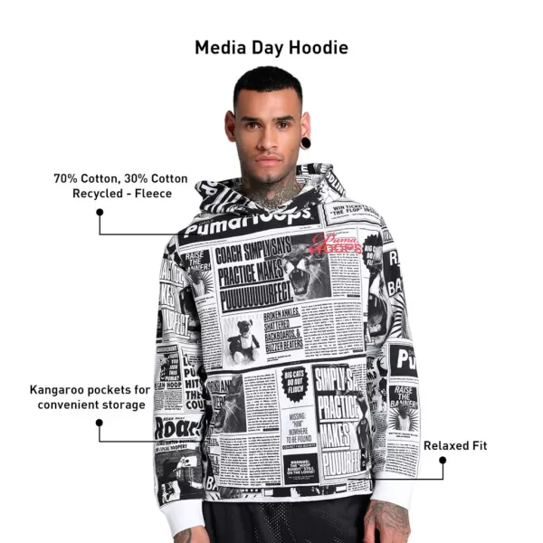  Мъжки суичър PUMA MEDIA DAY HOODIE ЧЕРЕН 