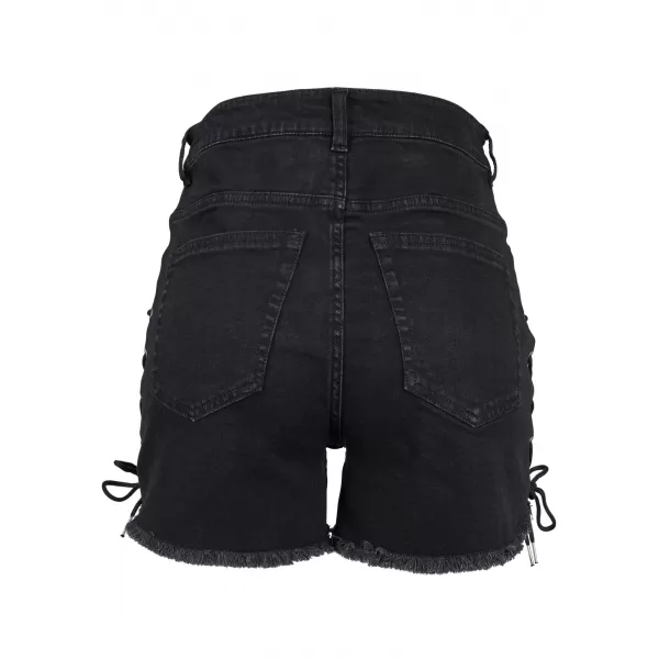  Дамски къси панталони URBAN CLASSICS TB2001 ЧЕРНО ИЗМИТО 