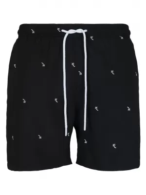 Къси панталони URBAN CLASSICS TB2680 ЧЕРНО/ПАЛМОВО ДЪРВО