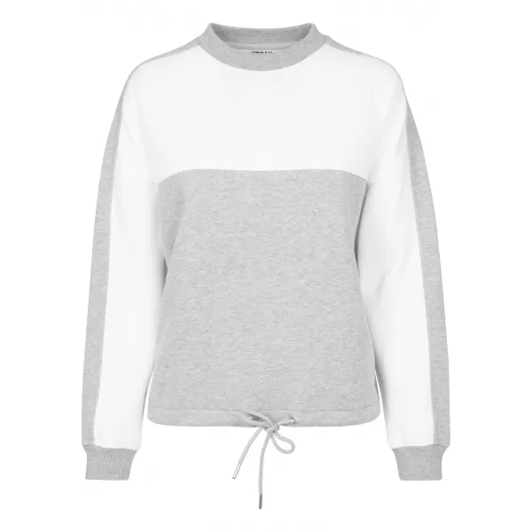  Дамска суитчър URBAN CLASSICS TB1842 СИВО/БЯЛО 