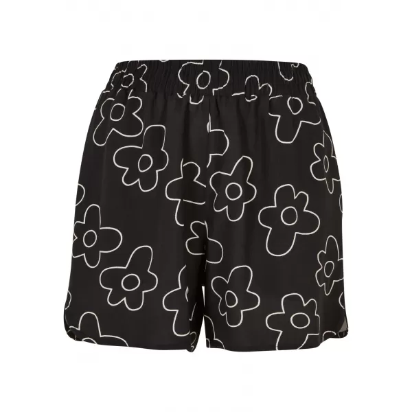  Дамски къси панталони URBAN CLASSICS TB3435 ЧЕРНО ЦВЕТЕ 