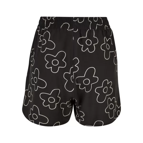  Дамски къси панталони URBAN CLASSICS TB3435 ЧЕРНО ЦВЕТЕ 