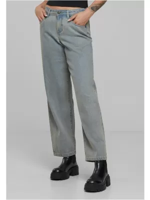 Дамски дънки URBAN CLASSICS TB7127 НОВО СВЕТЛО СИНЬО МРЪСНО ИЗПРАНО