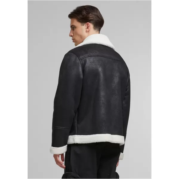  Мъжко яке URBAN CLASSICS TB7048 ЧЕРЕН/БЯЛ ПЯСЪК 