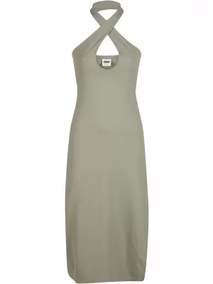 Рокля URBAN CLASSICS TB7499 БЛЕДА МАСЛИНА