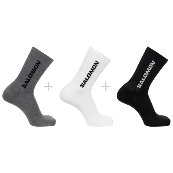  Чорапи SALOMON EVERYDAY CREW 3-PACK LC2086200 ЧЕРЕН/БЯЛ/МЕДЕНО СИВ МЕЛАНЖ 
