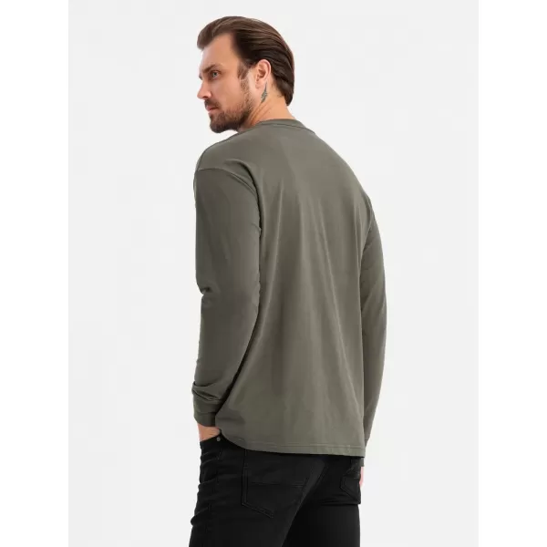  Риза OMBRE OM-LSBC-0129 СИВО-ЗЕЛЕН 