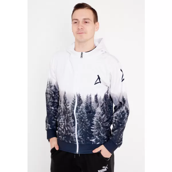  Мъжки суичър на Zip Premium ALTISPORT VOJ/ALM058MI02 БЯЛ -РЕЙС 