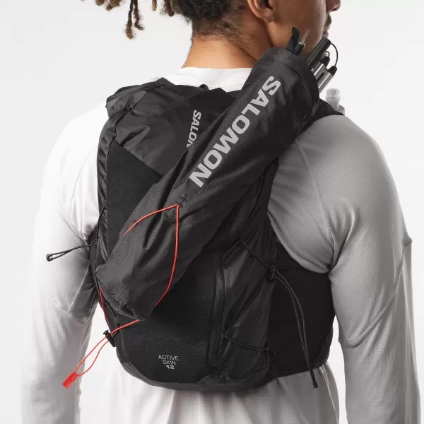 Мъжка раница SALOMON ACTIVE SKIN 12 SET LC2177400 ЧЕРЕН/МЕТАЛ 